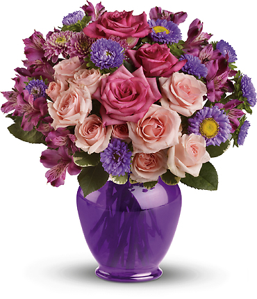 Purple Medley Bouquet with Roses